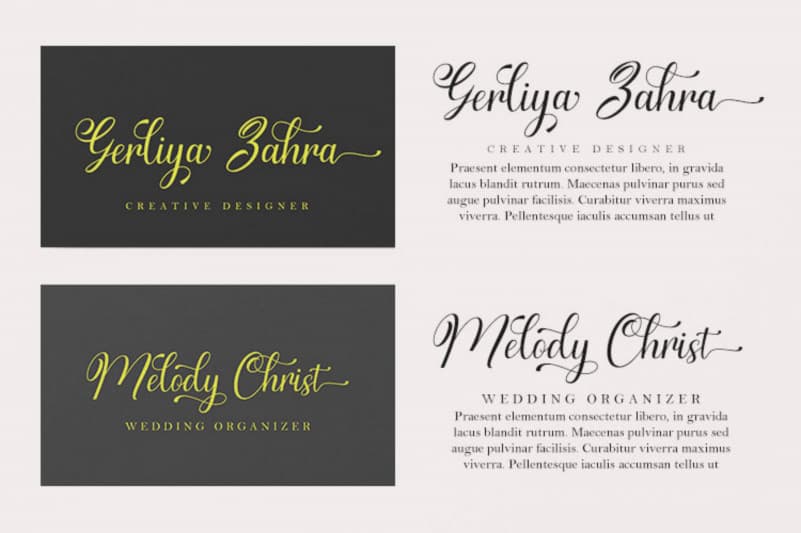 Gerliya Calligraphy Font preview image 4