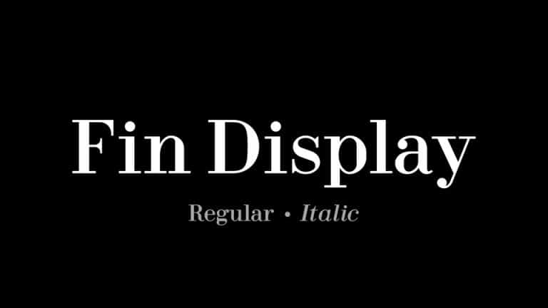 Fin Display Serif Font