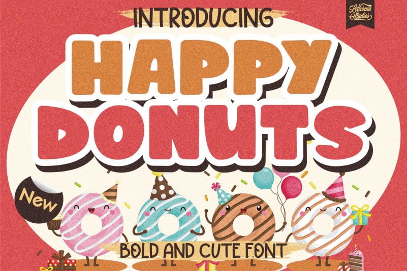 Happy Donuts Display Font