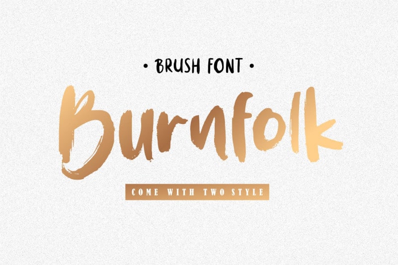 BURNFOLK Brush Font