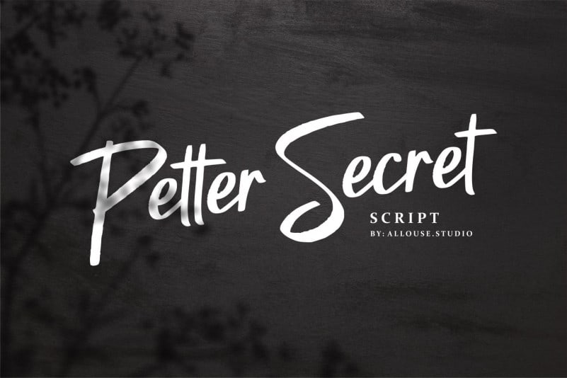 Petter Secret Brush Font
