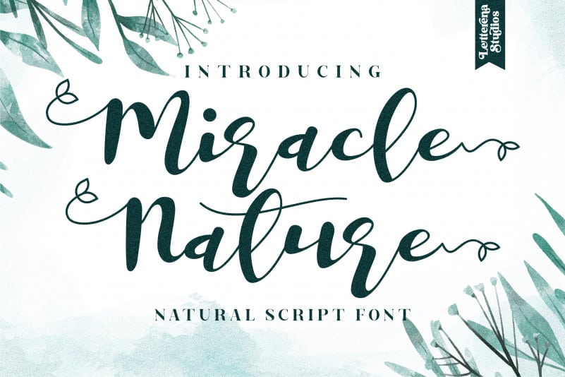 Miracle Nature Calligraphy Font