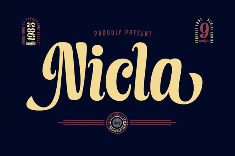 Nicla Script Font