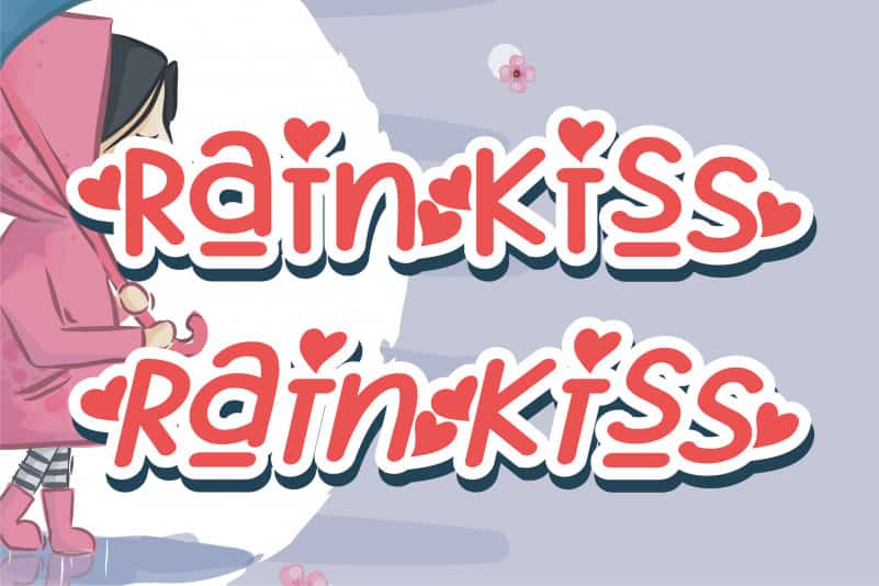 Rain Kiss Display Font preview image 2