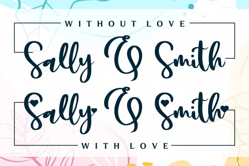 Sally & Smith Script Font preview image 2