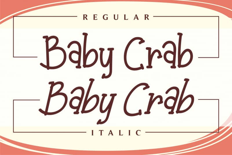 Baby Crab Display Font preview image 2