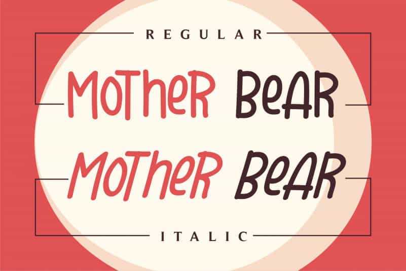 Mother Bear Display Font preview image 2