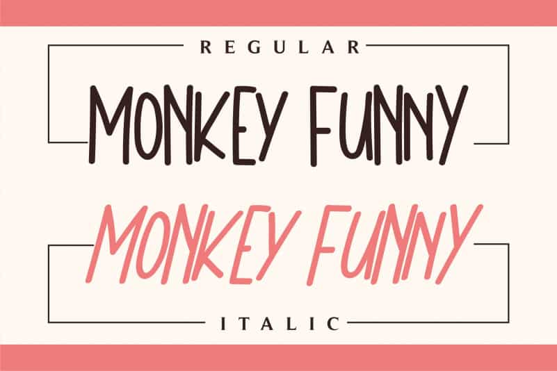 Monkey Funny Display Font preview image 2