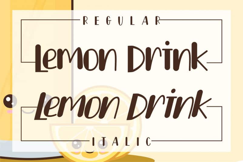 Lemon Drink Display Font preview image 2