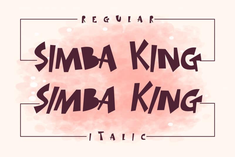 Simba King Display Font preview image 2