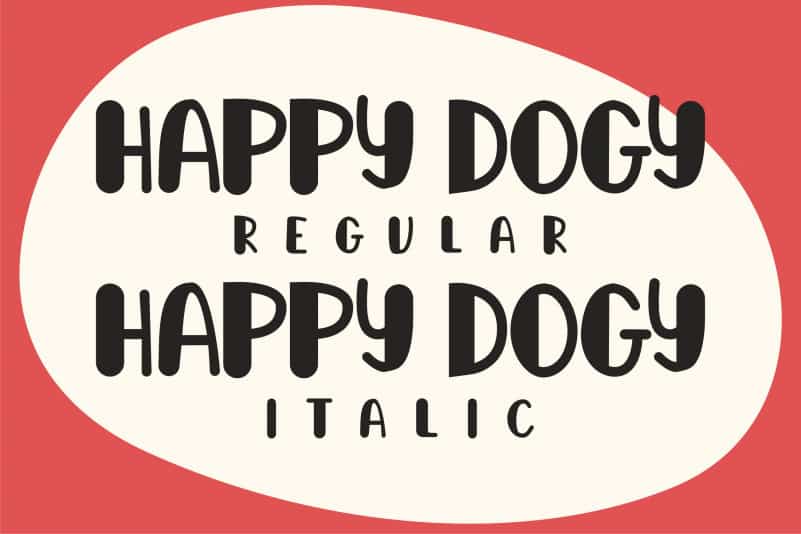 Happy Dogy Display Font preview image 2