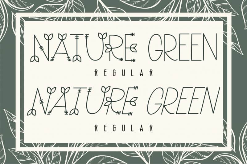 Nature Green Display Font preview image 2