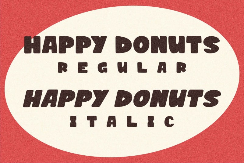 Happy Donuts Display Font preview image 2