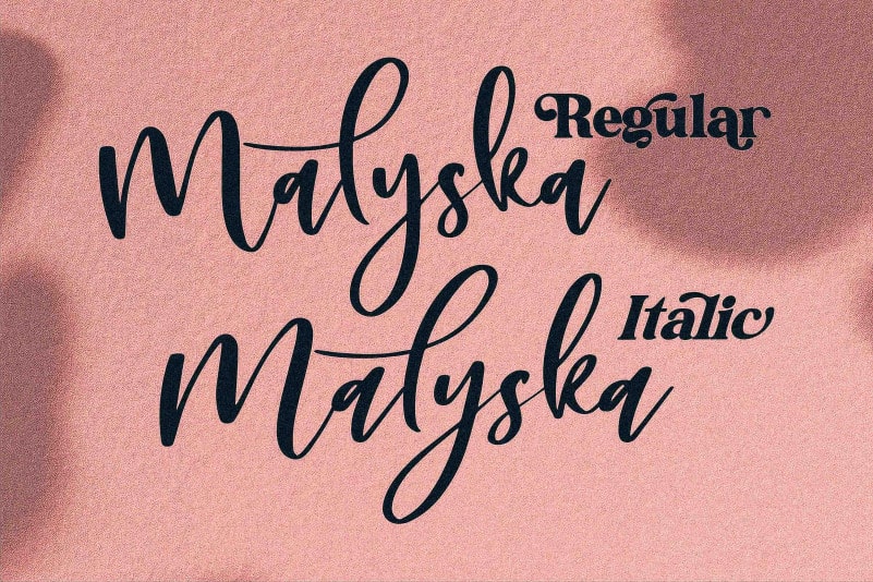 Malyska Calligraphy Font preview image 2