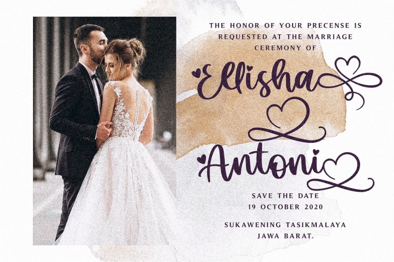 Ellisha Calligraphy Font preview image 2