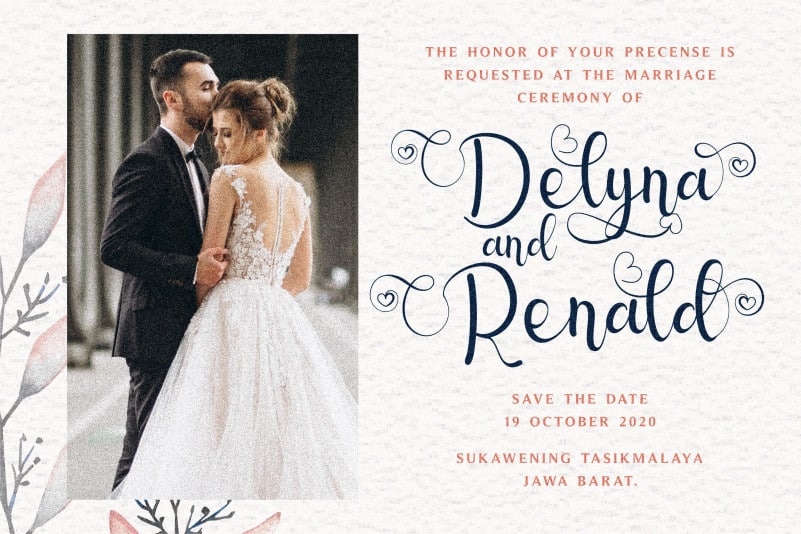 Delyna Calligraphy Font preview image 2
