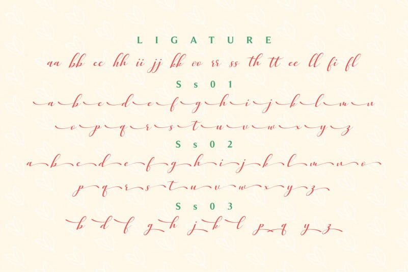 Emely love nature Calligraphy Font preview image 3