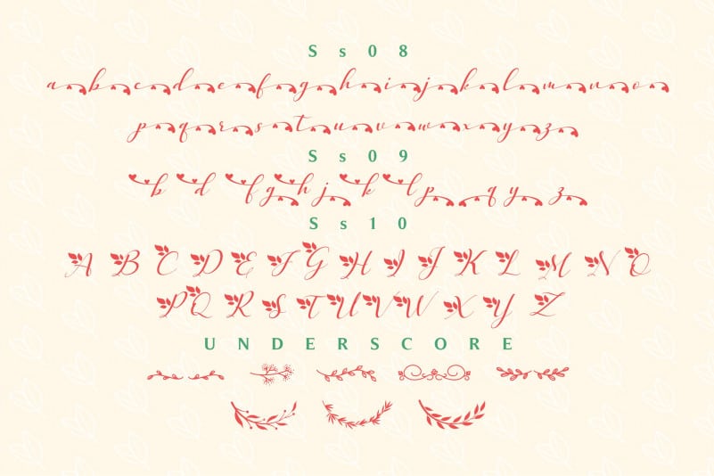 Emely love nature Calligraphy Font preview image 5