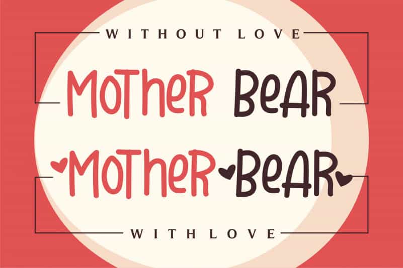 Mother Bear Display Font preview image 3