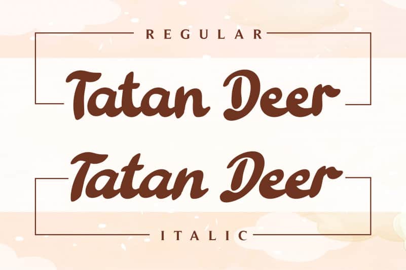 Tatan Deer Display Font preview image 3