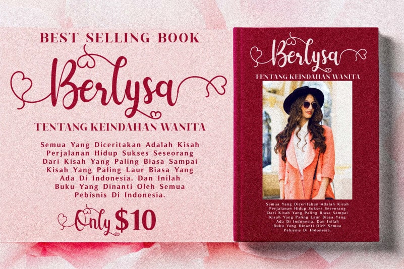 Berlysa Script Font preview image 3