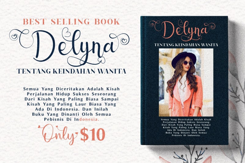 Delyna Calligraphy Font preview image 3