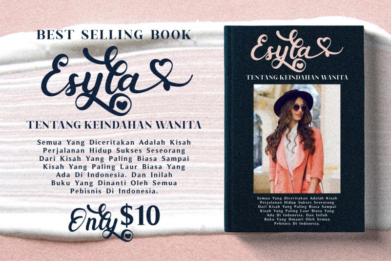 Esyla Script Font preview image 3