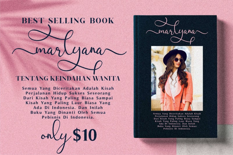 Marlyana Calligraphy Font preview image 3