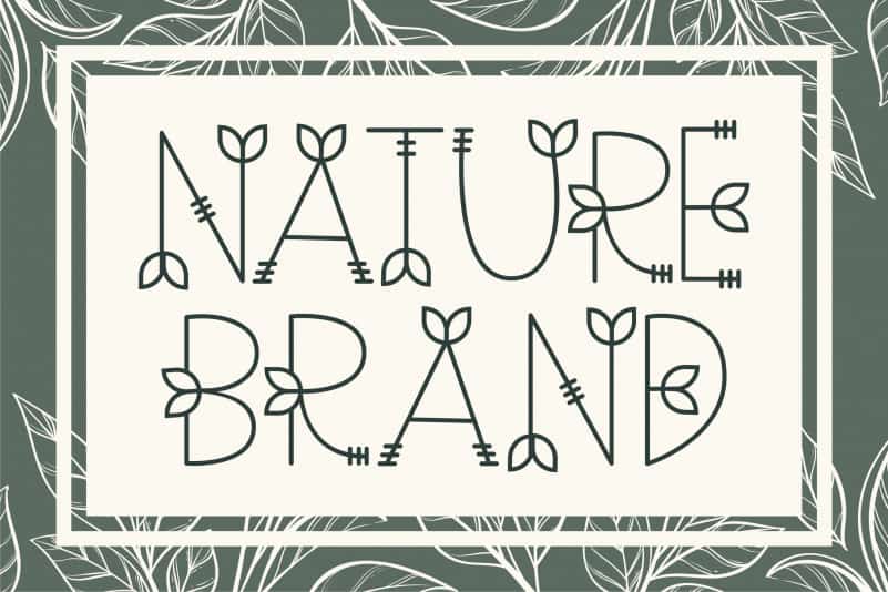 Nature Green Display Font preview image 5