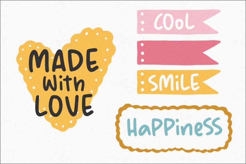 Bubble Rainbow Handbrushed Font preview image 5