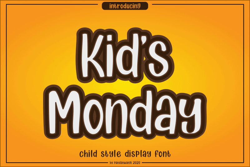 Kids Monday Display Font