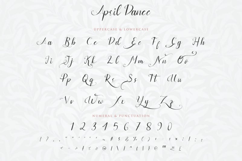 April Dance Calligraphy Font preview image 4