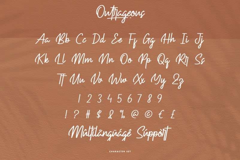 Outrageous Signature Font preview image 4