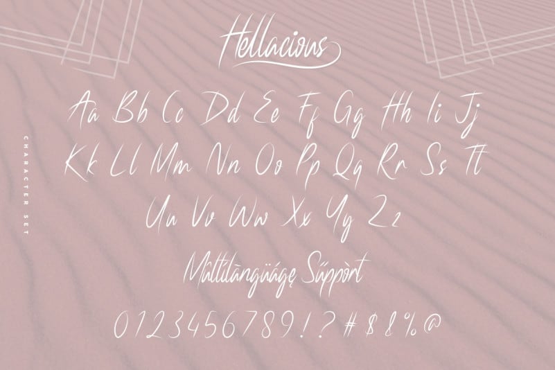 Hellacious Script Font preview image 4