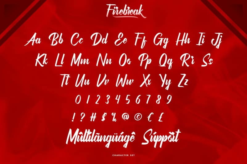 Firebreak Calligraphy Font preview image 4