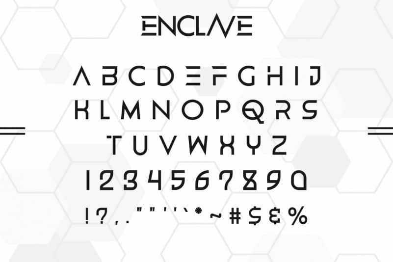 ENCLAVE Display Font preview image 4