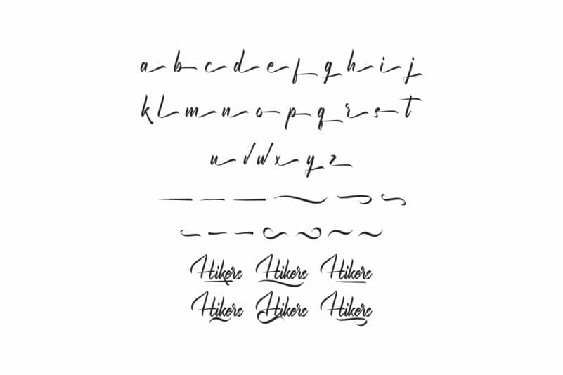 Hikers Calligraphy Font preview image 5