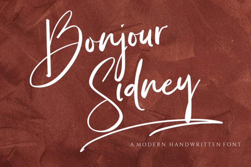 Bonjour Sidney Calligraphy Font