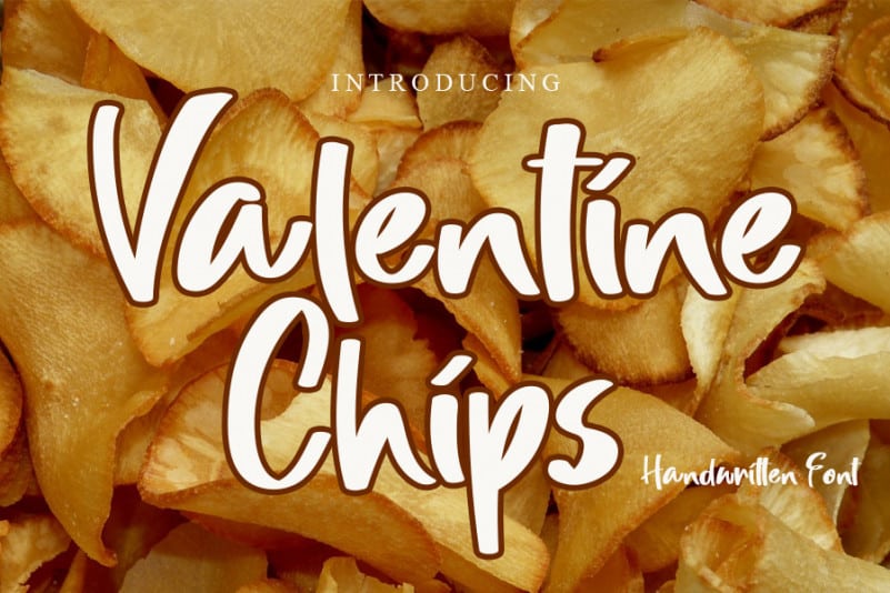 Valentine Chips Brush Font