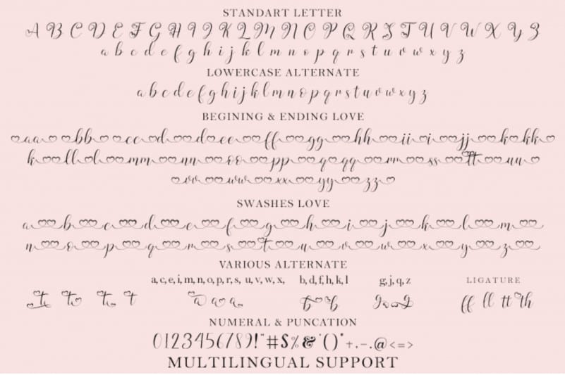 Magdolina Calligraphy Font preview image 4