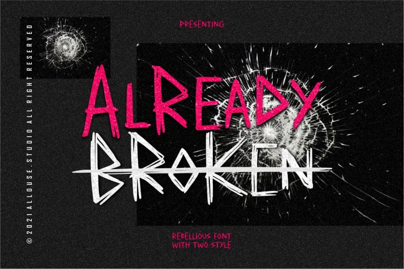 Already Broken Display Font