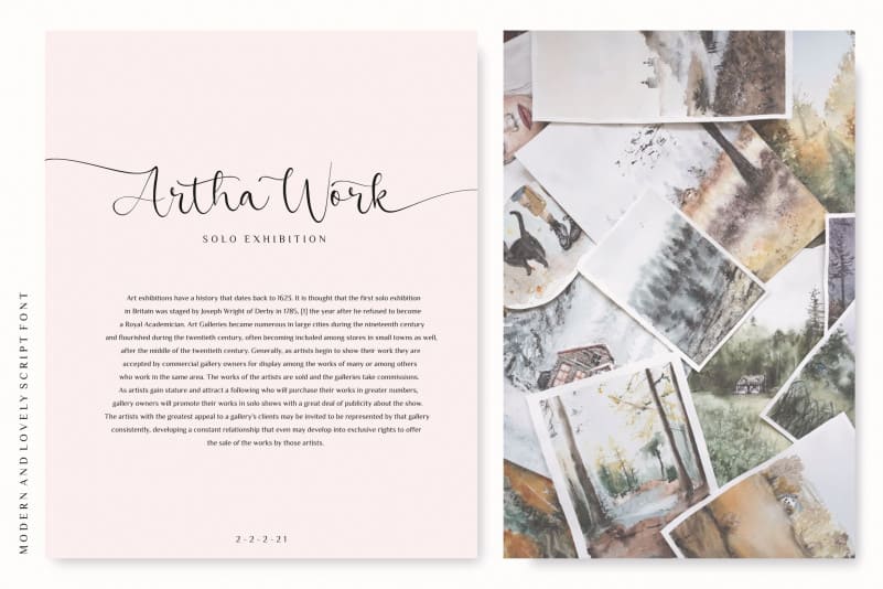 Beatrica Script Font preview image 2