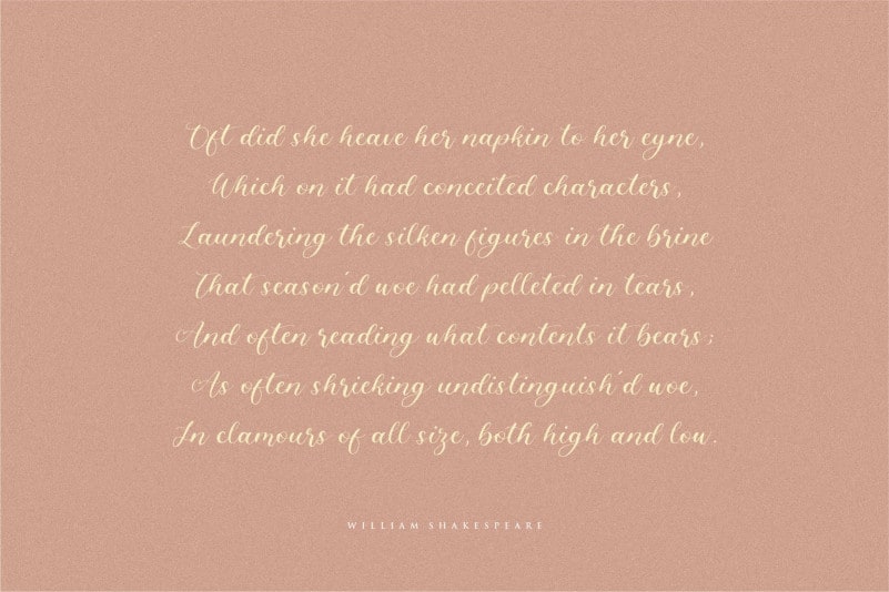 Angelinea Elegant Calligraphy Font preview image 2