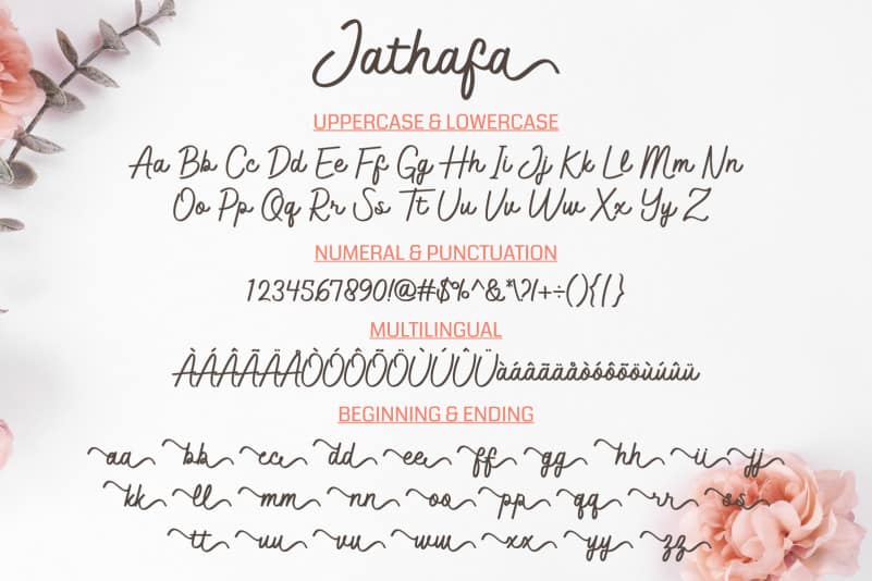 Jathafa Handwritten Font preview image 5