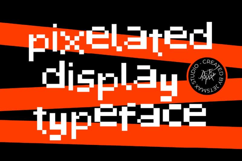 Pixelated, Display Font