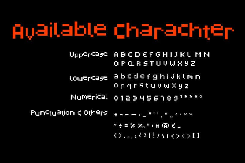 Pixelated Display Font preview image 4