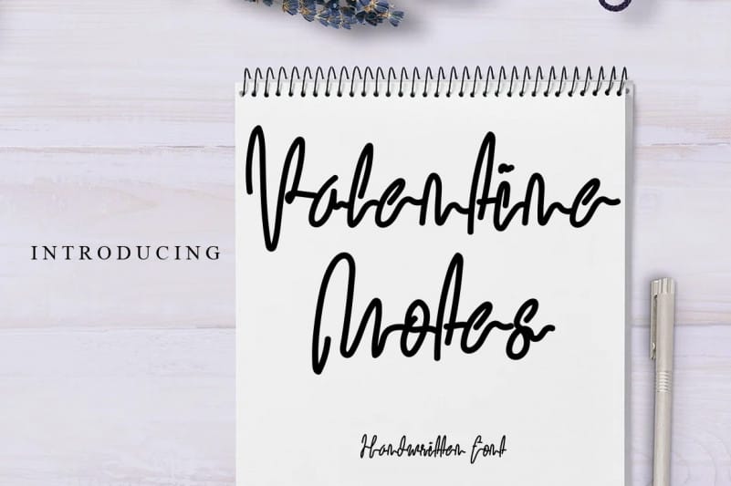 Valentine Notes Script Font