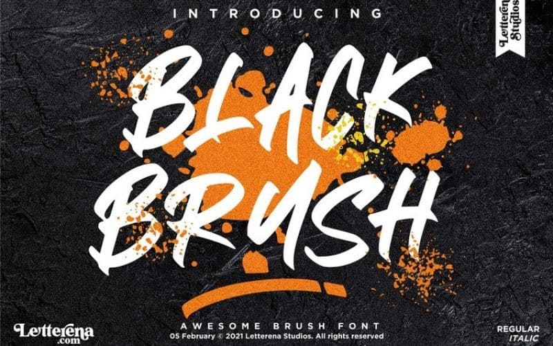 Black Brush Script Font