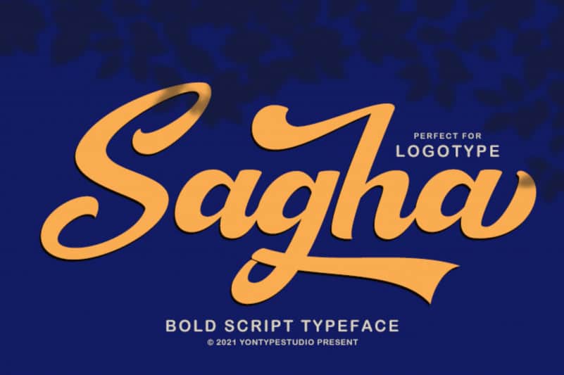 Sagha Script Font