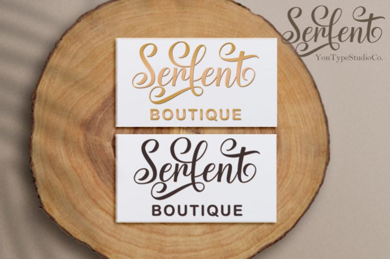 Serfent Script Font preview image 2